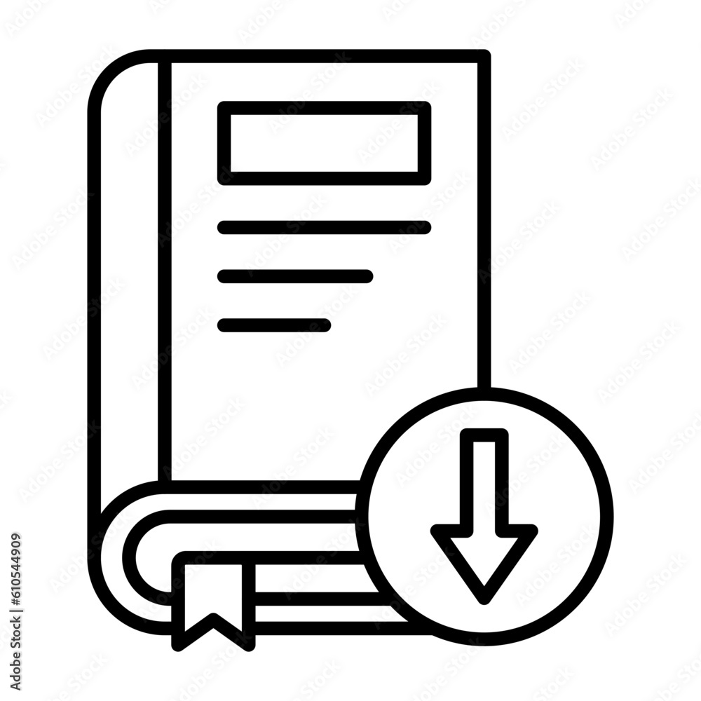 Fototapeta premium Download Book Icon