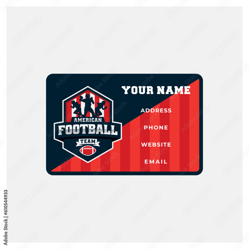 American Footbal business Card Design American Footbal business Card Design