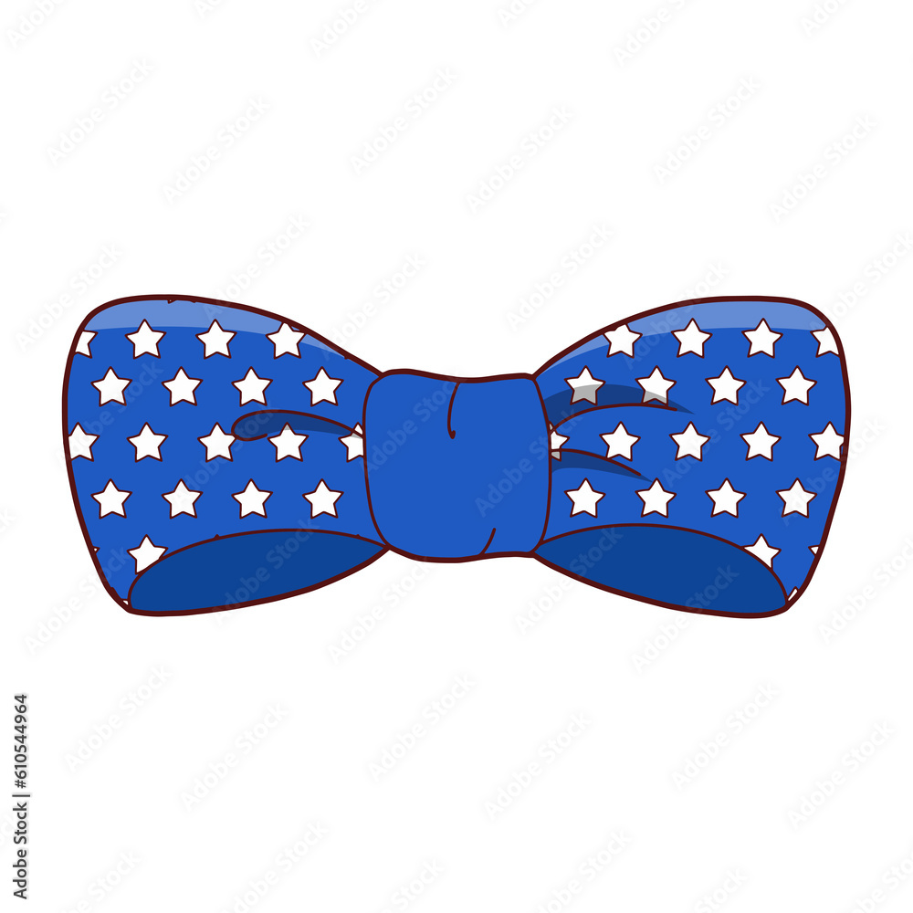 4th July Happy USA Independence Day Hand Drawing with America Bow 4th July Happy USA Independence Day Hand Drawing with America Bow