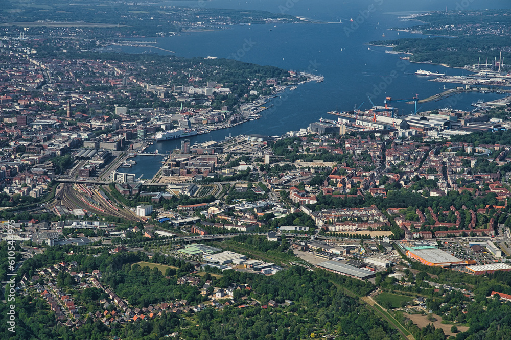aerial view of the city Kiel