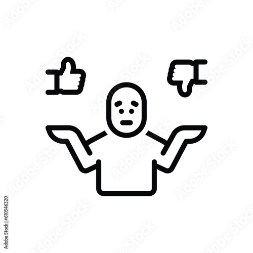 Black line icon for sure 