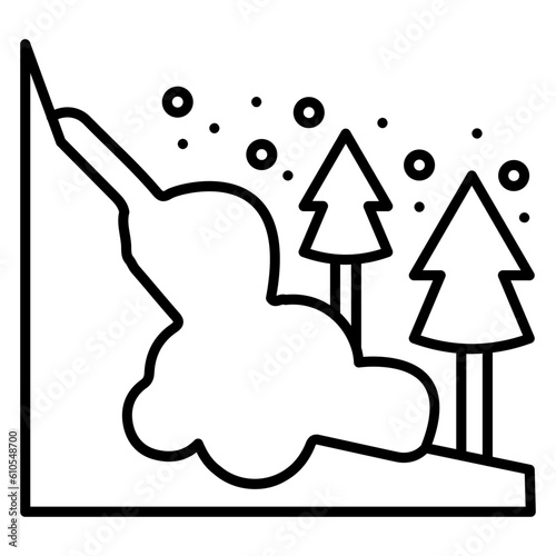 Snow Avalanche Icon