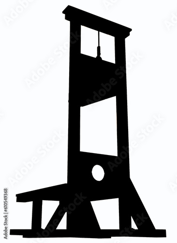 silhouette of the guillotine 