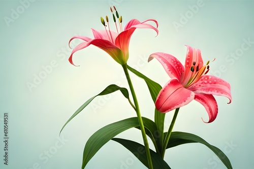 bouquet of pink lilies