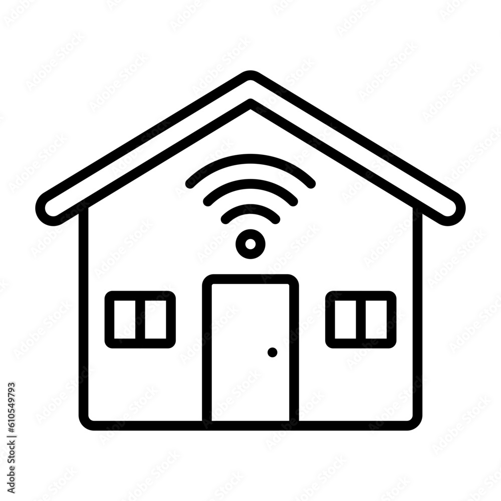 House Wifi Icon House Wifi Icon