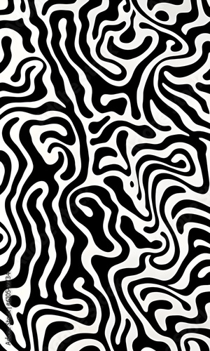 Abstract black   white seamless pattern