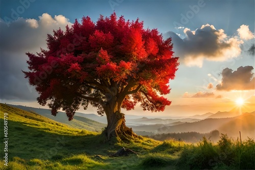 tree in the sunset © Ahmad