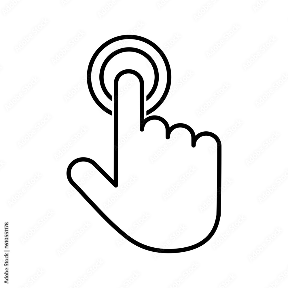 touch outline vector icon touch outline vector icon