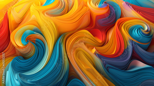vibrant and colorful abstract background image depicting swirling patterns and shapes, perfect for a 16:9 widescreen desktop wallpaper © Jakub
