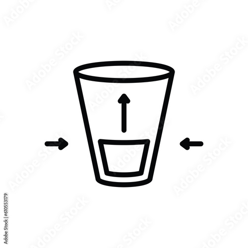 Black line icon for slight 