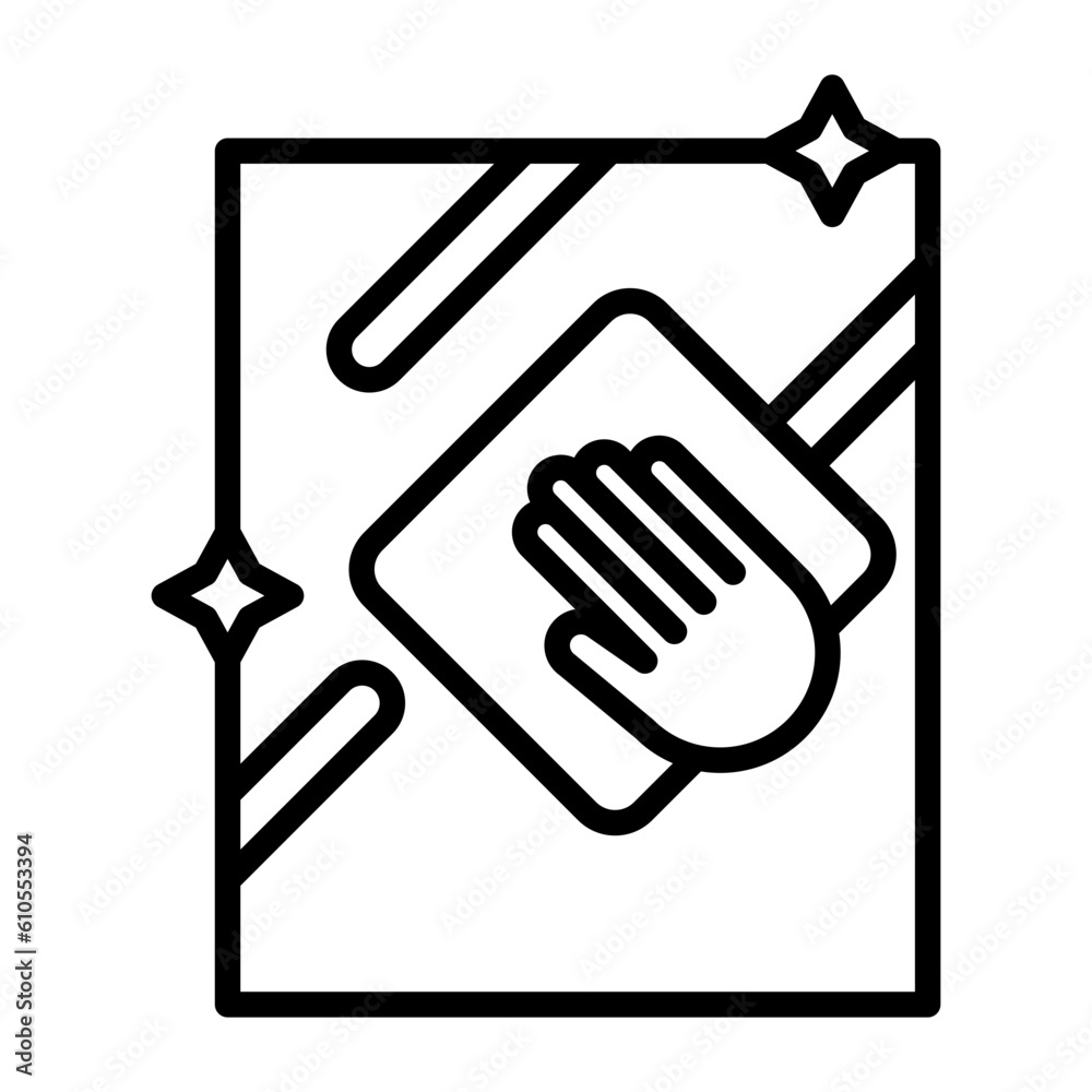 Obraz premium Cleaning Glass Icon