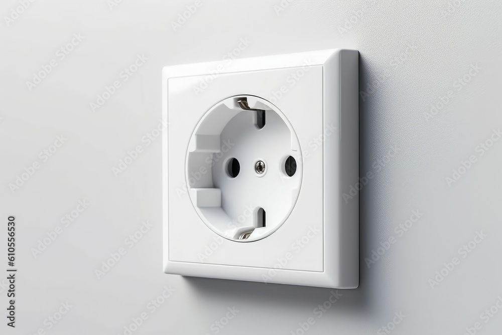 European electricity socket wall. Generate Ai European electricity socket wall. Generate Ai