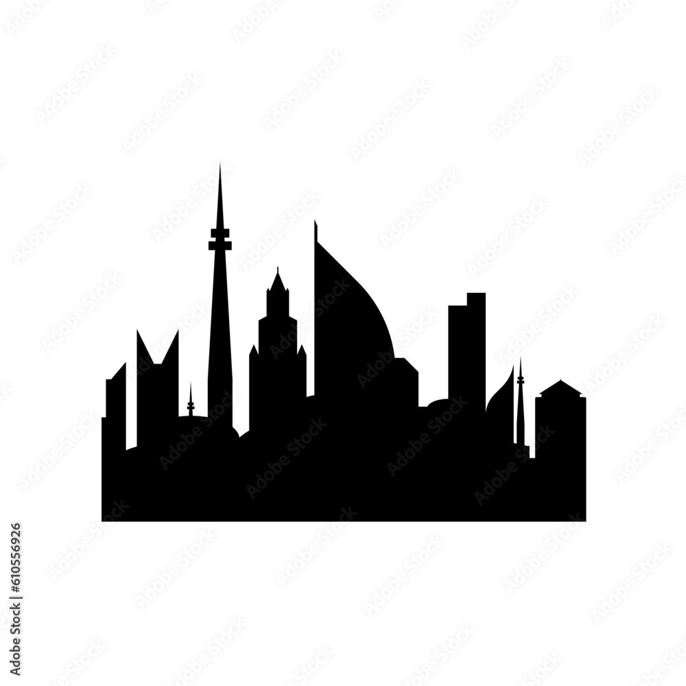 Fototapeta premium Customable Silhouette Tower City