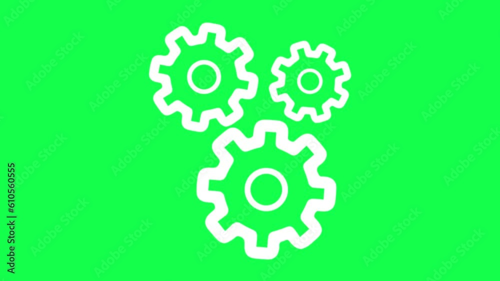 Gears rotating on green screen background. Cogwheel work or teamwork symbol. Seamless loop 4k animation. Gears rotating on green screen background. Cogwheel work or teamwork symbol. Seamless loop 4k animation.
