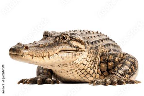 Crocodile Isolated Illustration on Transparent Background  Generative Ai