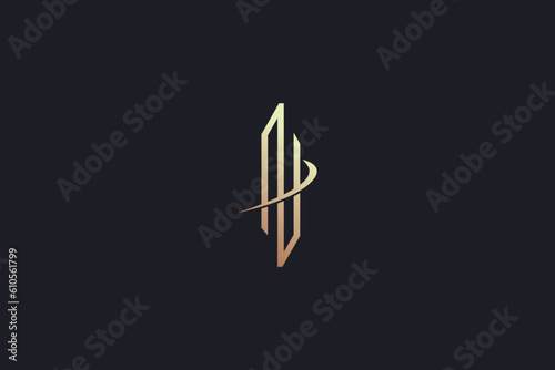 N letter real state logo design modern style creative golden wordmark design typography illustration, n tower logo, n initials