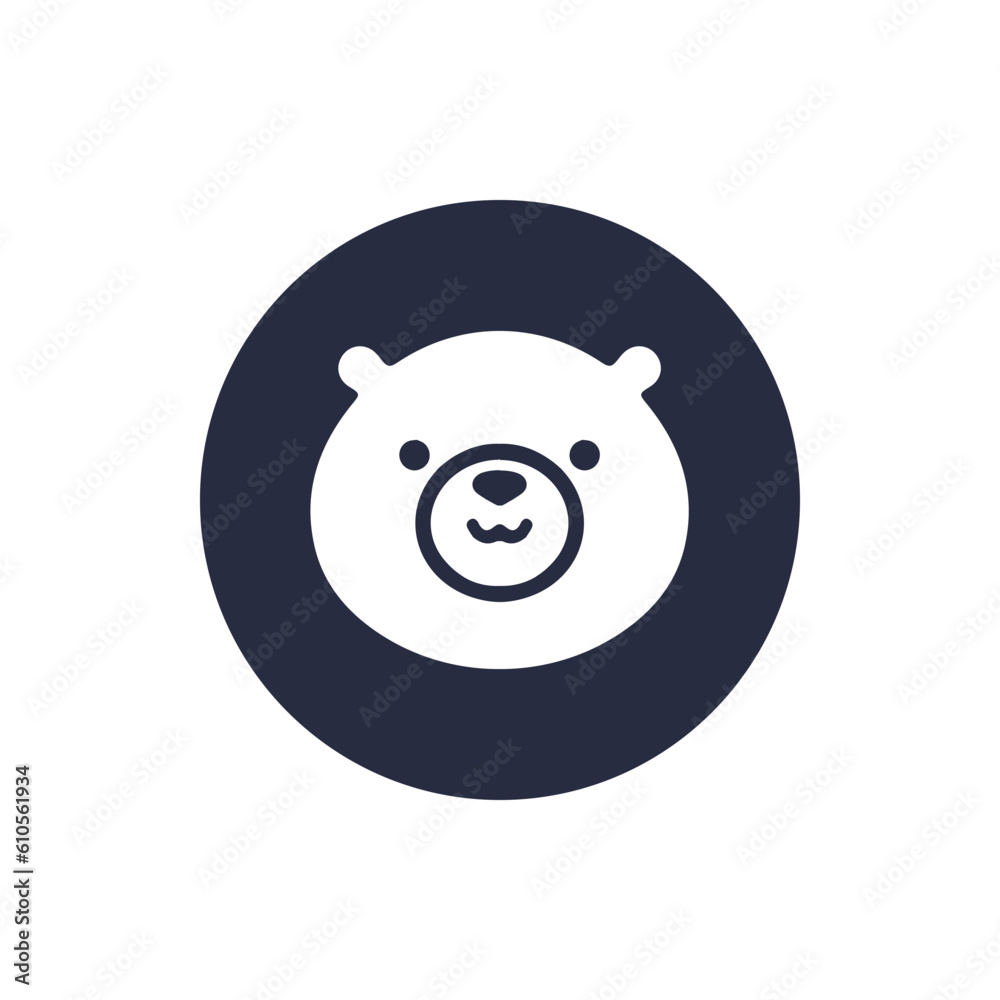 Teddy Bear face cartoon icon Teddy Bear face cartoon icon