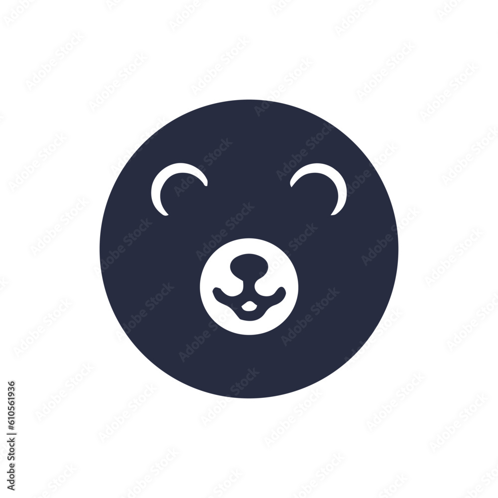 Fototapeta premium Teddy Bear face cartoon icon