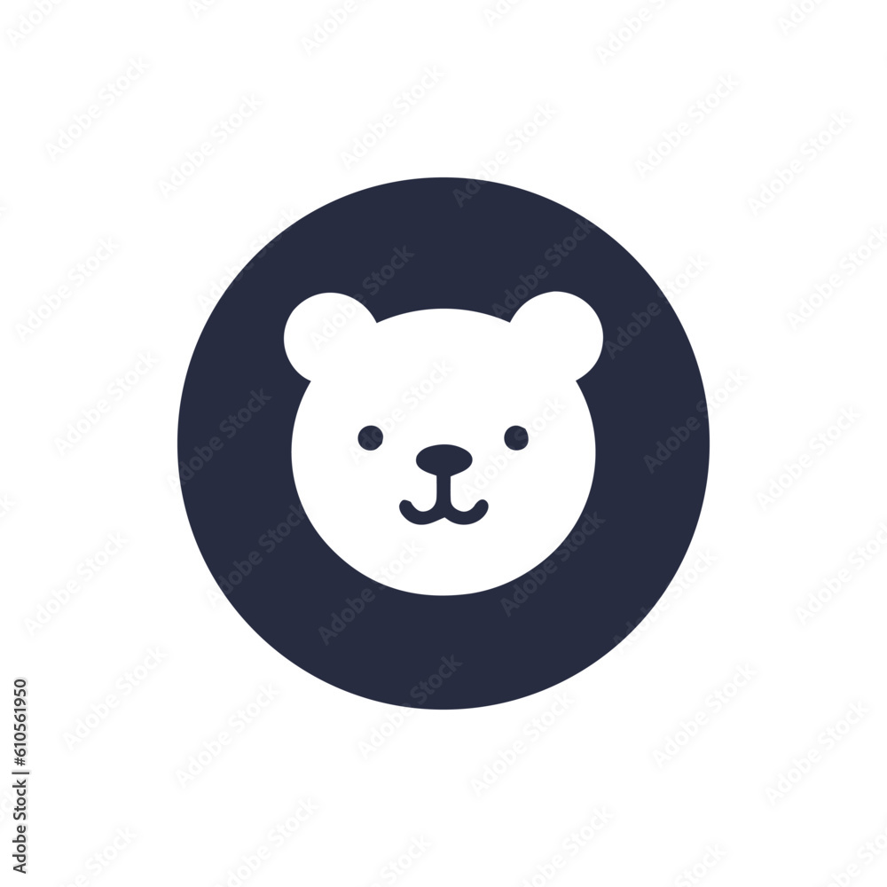 Fototapeta premium Teddy Bear face cartoon icon