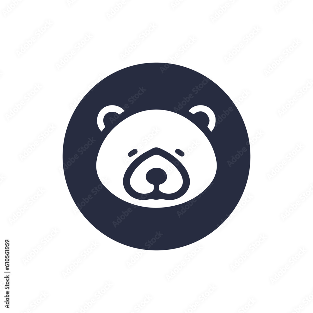 Teddy Bear face cartoon icon