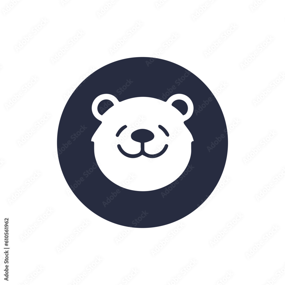 Fototapeta premium Teddy Bear face cartoon icon