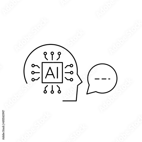 AI (artificial intelligence) icon vector