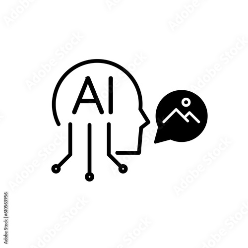 AI (artificial intelligence) icon vector