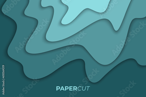 Abstract wavy paper background in bright colors