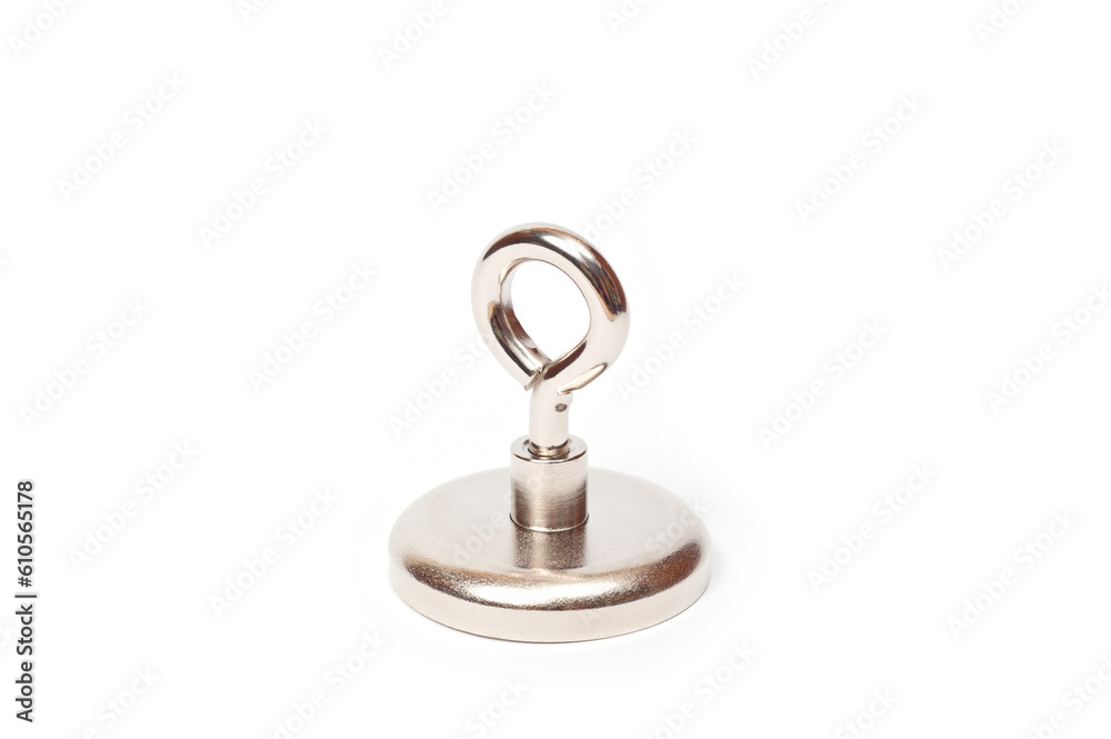 Powerful neodymium search magnet in the shape of a puck in a steel case with directional action. Powerful neodymium search magnet in the shape of a puck in a steel case with directional action.