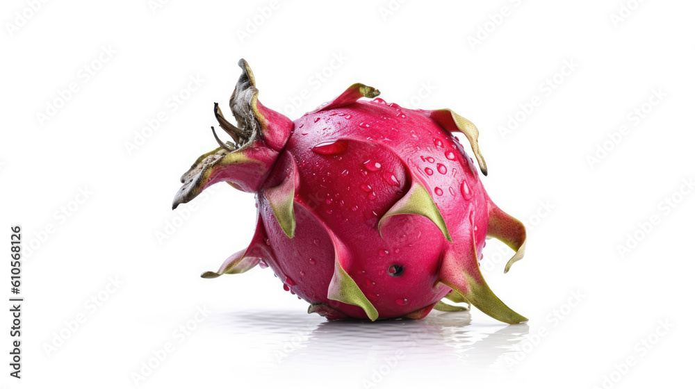 Obraz premium Isolated, vibrant Dragon Fruit on white