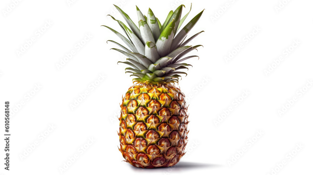 Isolated, distinctive Pineapple on white Isolated, distinctive Pineapple on white
