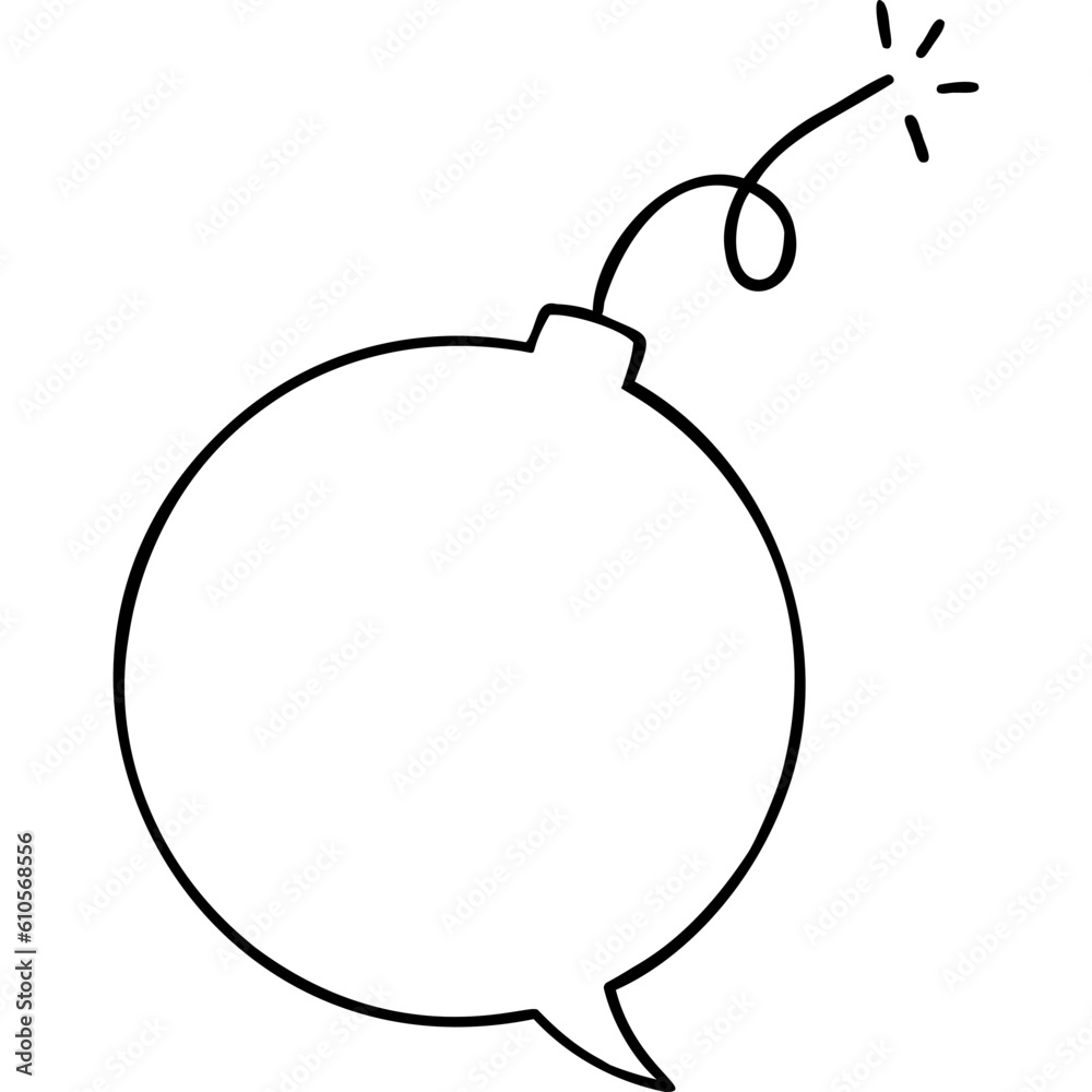 Bomb Shaped Speech Bubble Bomb Shaped Speech Bubble