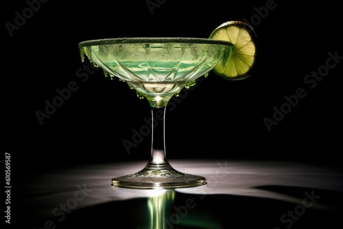 refreshing drink isolated lemon gin elegant concept. Ai gerated photo