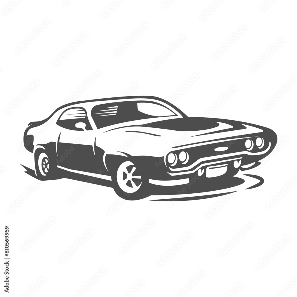Muscle cars icon design