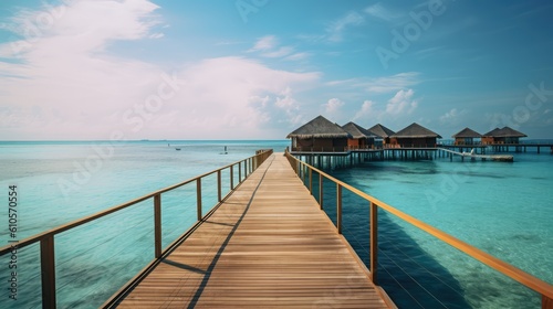 Grand View Of Maldives During a Beautiful Day Generative AI © Fauzan