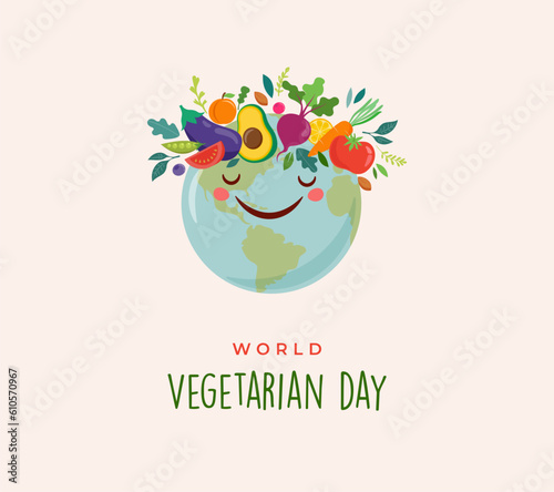 World Vegetarian Day, concept design and illustration