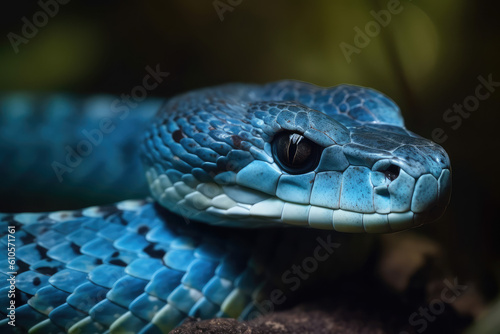 a viper snake closeup face, generative AI