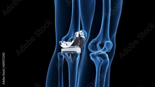 Animation of a knee replacement