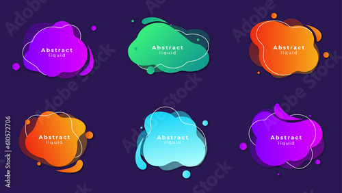 6 Digital Abstract Gradient Text Bubbles. You can change all texts as you wish.-RGB-3840 x 2160 px-12 Text placeholders