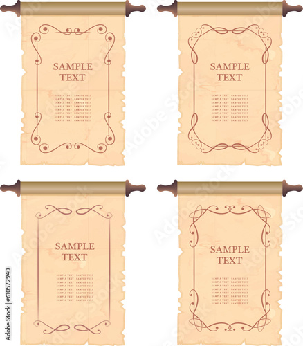 西洋 古代　古紙　巻物
