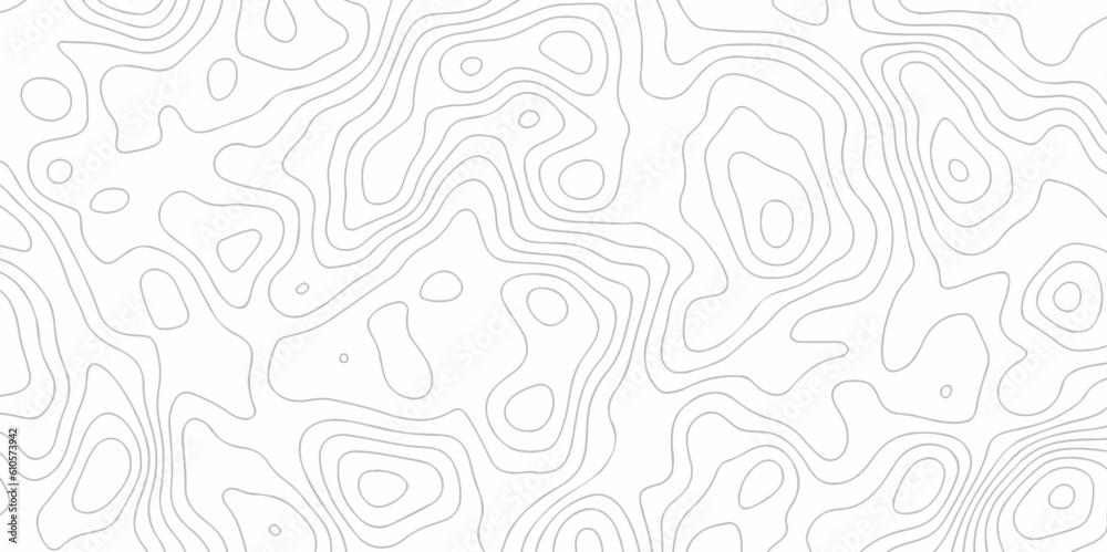 Seamless pattern with White sea map and topographic contours map background,curved reliefs abstract background. Topographic map patterns, topography line map. White background with topographic.