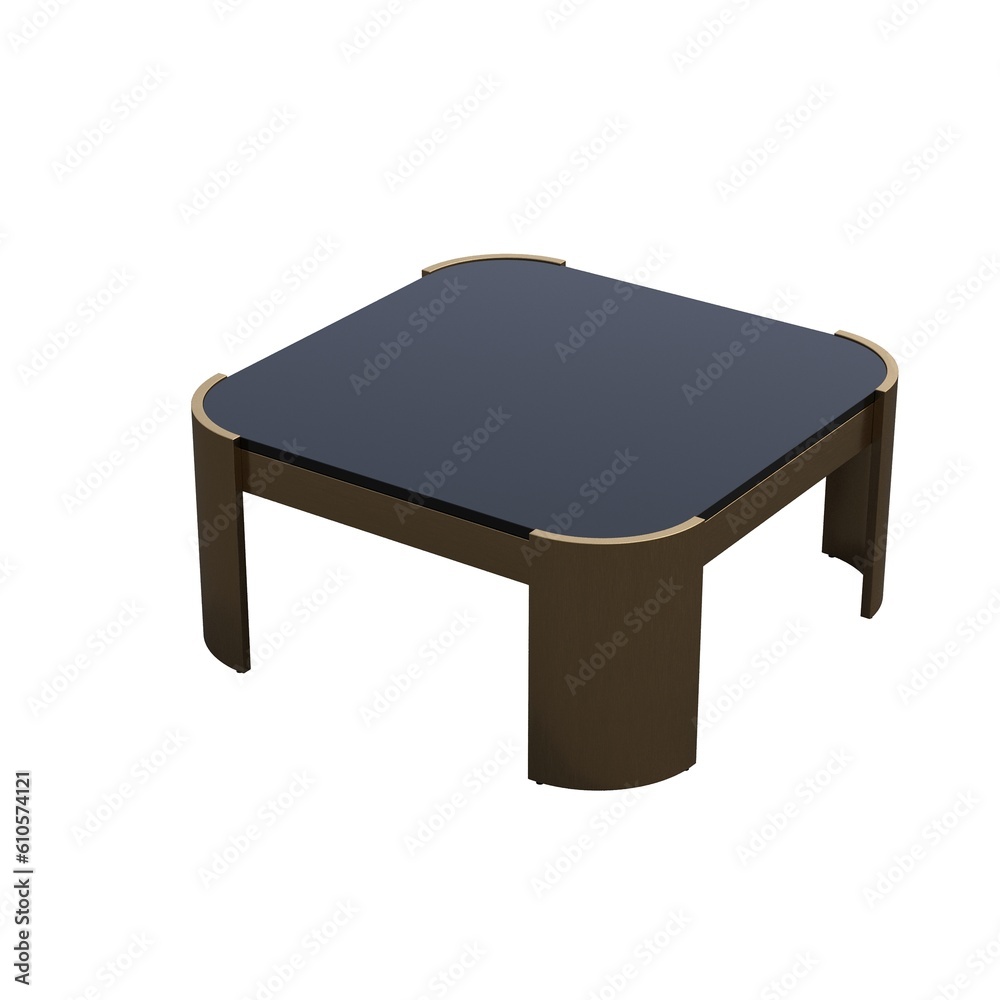 coffee table isolated on white background, 3D illustration, cg render coffee table isolated on white background, 3D illustration, cg render