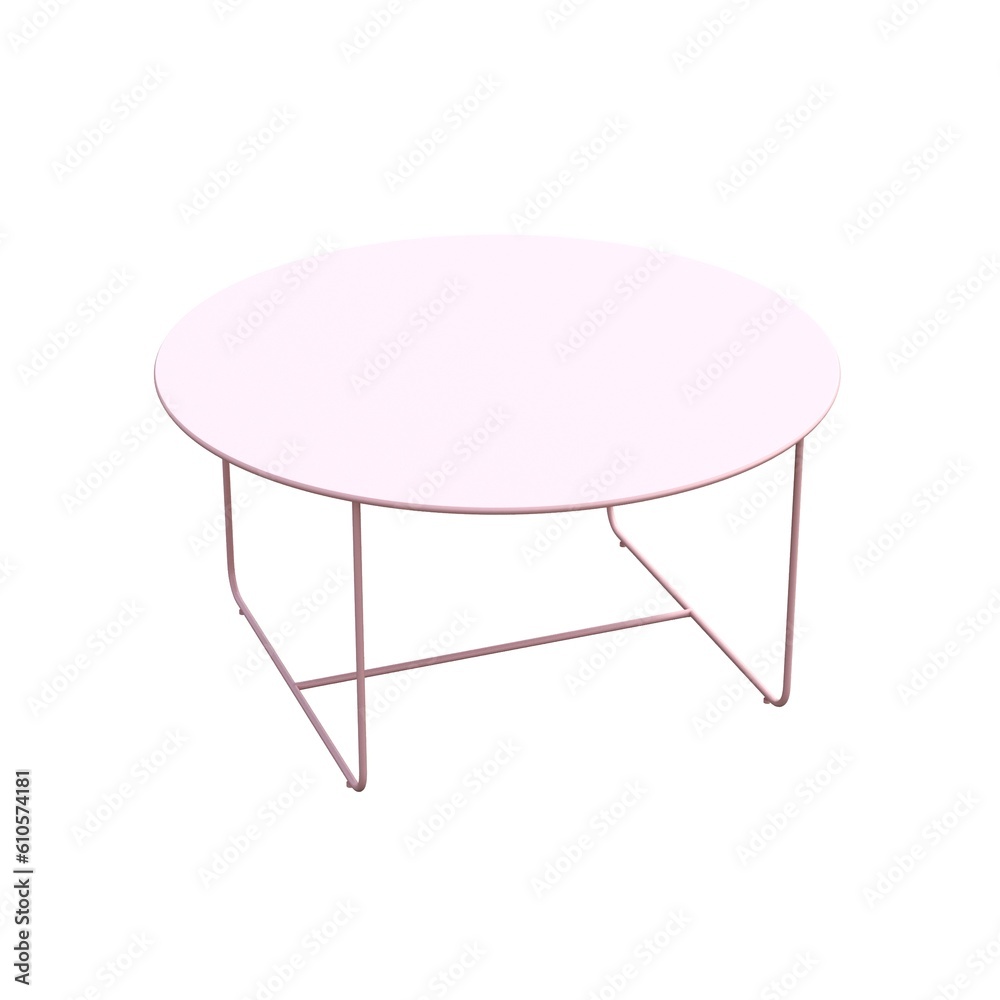 coffee table isolated on white background, 3D illustration, cg render coffee table isolated on white background, 3D illustration, cg render