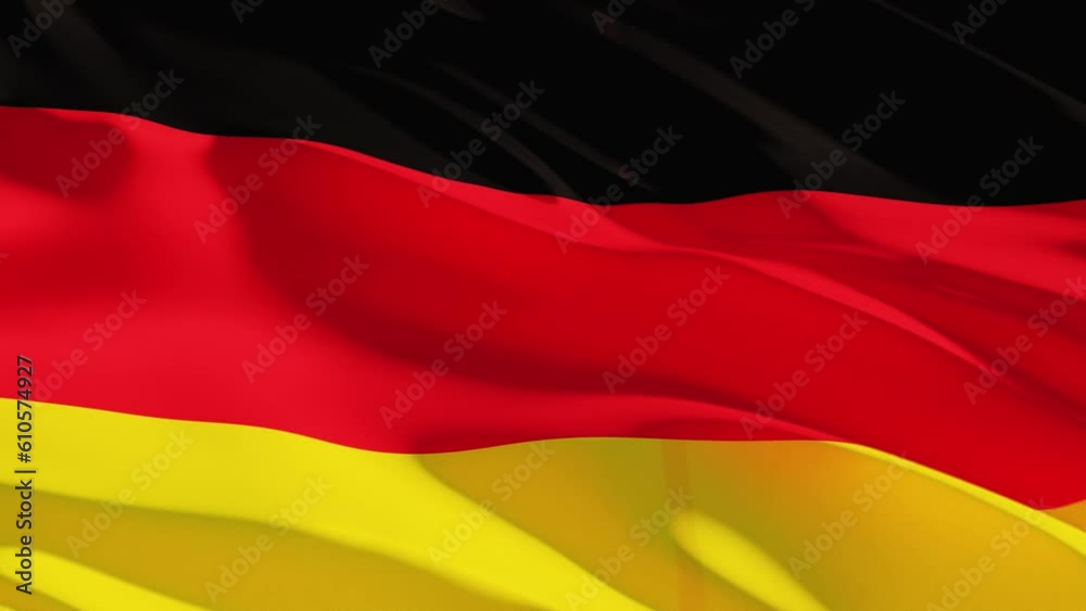 Wavy background of the German flag waving in the wind. Flag silk material. Symbol of national patriotism and independence. Wavy background of the German flag waving in the wind. Flag silk material. Symbol of national patriotism and independence.
