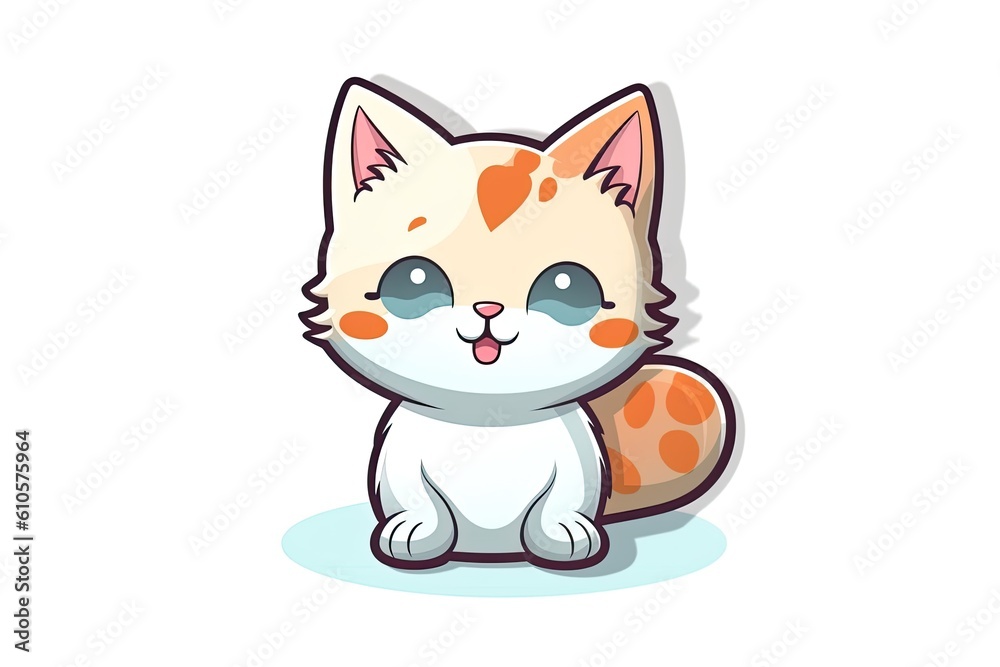 Cute Sticker of A Cat Cute Sticker of A Cat