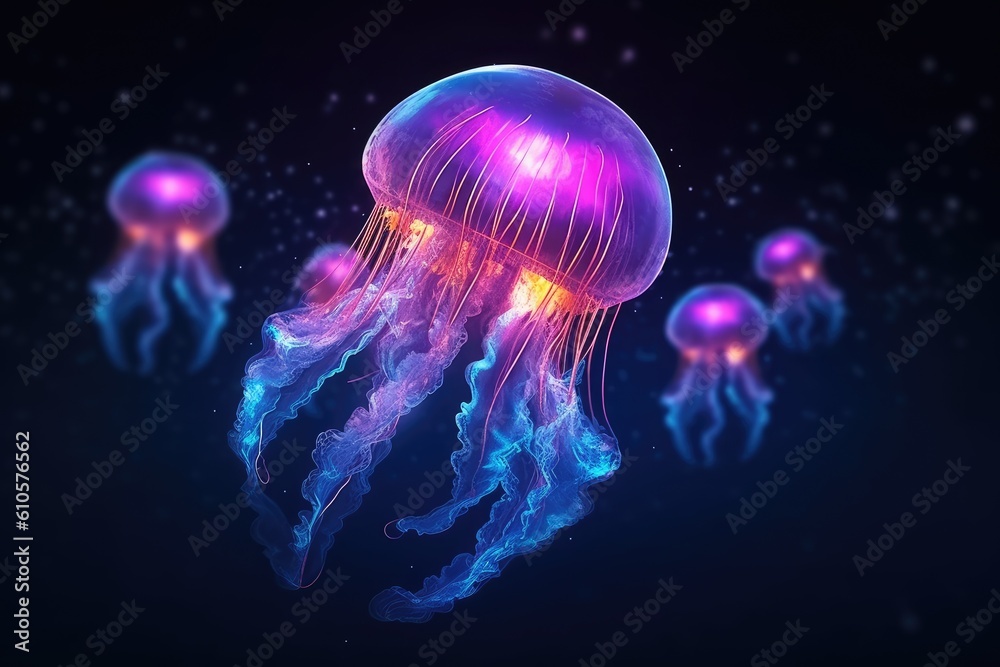 Majestic Jellyfishes Background