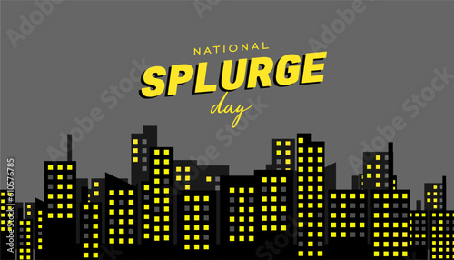 national splurge day, against the background of buildings at night