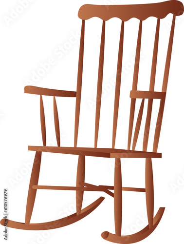 wooden rocking chair vector image or clipart