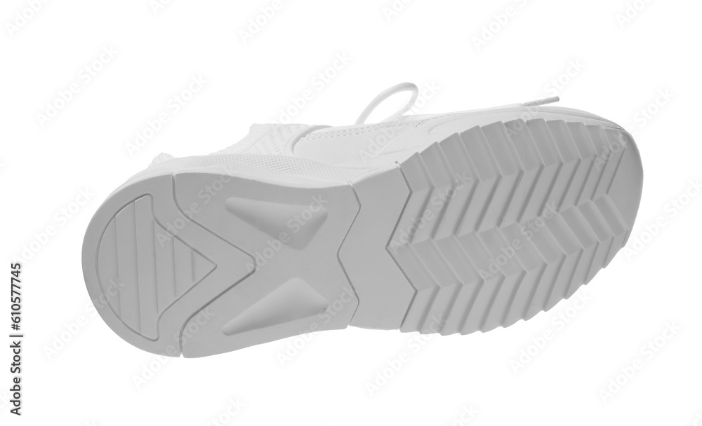 One stylish new sneaker isolated on white One stylish new sneaker isolated on white