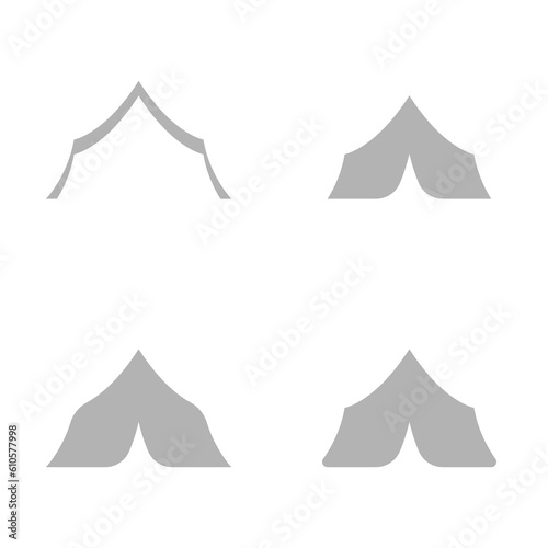 tent icon on a white background, vector illustration